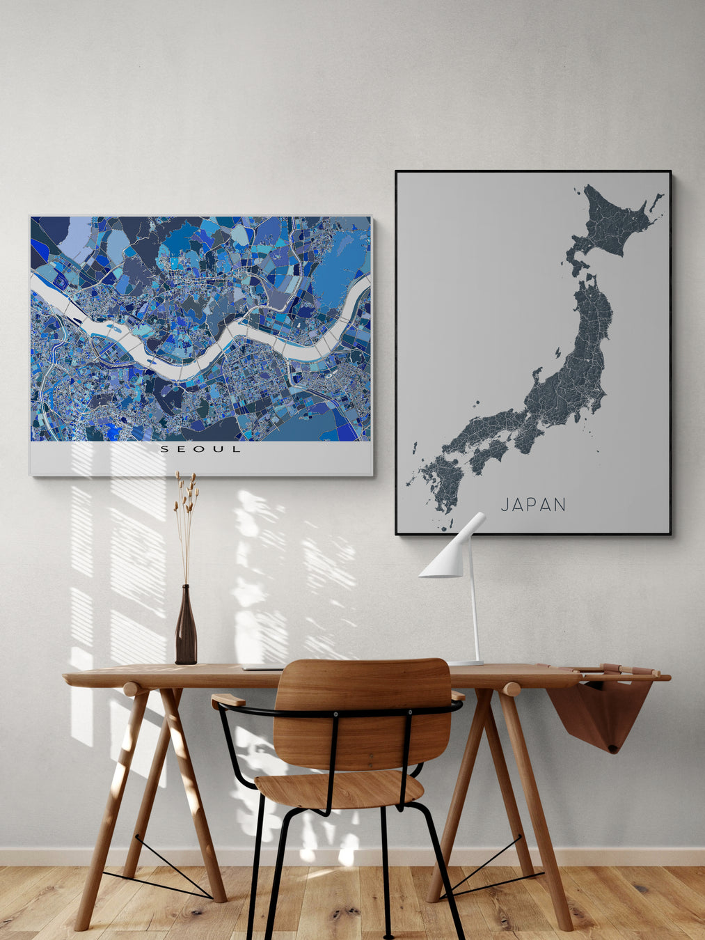 A asia collection of map art prints by Maps As Art.