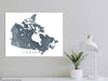 Canada map print with natural landscape and main roads designed by Maps As Art.