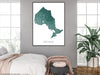 Ontario province Canada map print by Maps As Art.