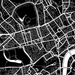 London, England map print close-up with city streets and roads designed by Maps As Art.