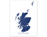 Scotland map print by Maps As Art.