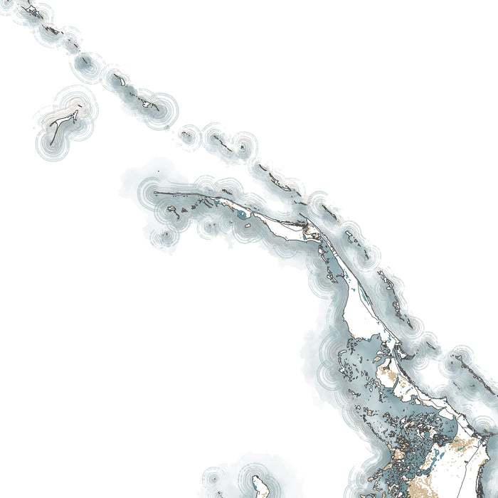 Close-up of a silver necklace with a white background
