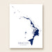 Map of Abacos, The Bahamas, displayed on a beige background