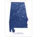 Map of Alabama in blue on a white background