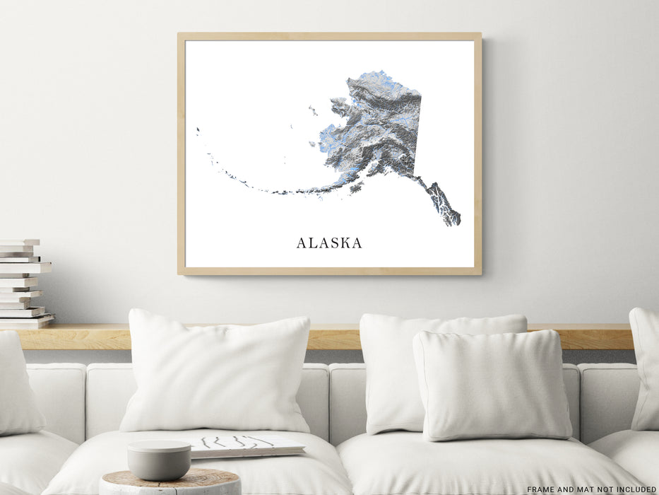 Alaska state map print by Maps As Art.