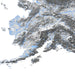 Map of a mountainous region of Alaska