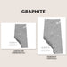 Two Alberta province map art prints shown on a beige background, labeled GRAPHITE, with one landscape horizontal version and one portrait vertical version. The maps are gray on white with the word ALBERTA and small placeholder text.
