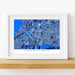 Framed map of Albuquerque on a white wall