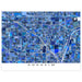 Map of Anaheim in blue mosaic style