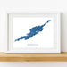Framed map of Anguilla on a white background