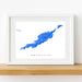 Framed map of Anguilla on a white wall