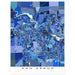 Map of Ann Arbor in blue and black colors on a white background