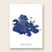 Map of Antigua on a white background