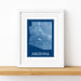 Framed map of Arizona on a white background