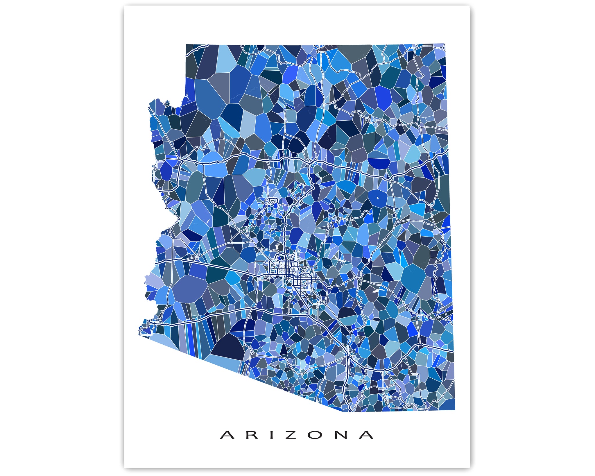BLUE SHAPES — Maps As Art