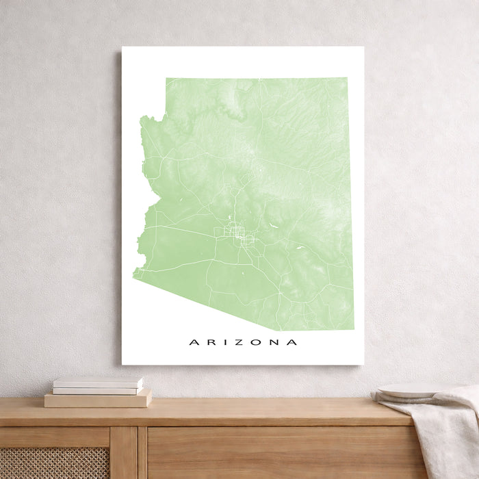 Map of Arizona on a white background