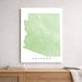 Map of Arizona on a white background