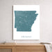 Map of Arkansas on a white background