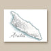 Map of Aruba on a beige background