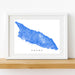 Framed map of Aruba on a white wall