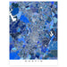 Map of Austin in blue tones on a white background