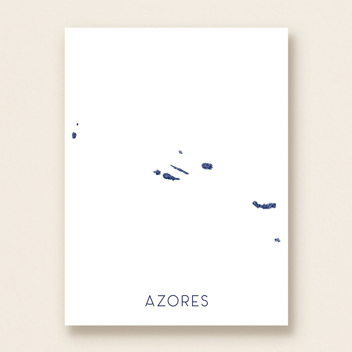 Map of the Azores with airplane icons on a white background