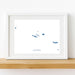 Framed artwork of the Azores on a white wall