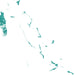 Map of the Bahamas in teal color on a white background