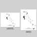Two maps of The Bahamas, one landscape and one portrait orientation, on a gray background.