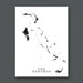 Map of The Bahamas on a white background with black outline