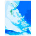 Map of the Bahamas with blue and green colors on a white background
