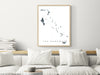 The Bahamas map print designed by Maps As Art.