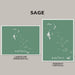 Two green maps of The Bahamas with 'SAGE' branding on a gray background.