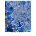 Map of Bangkok with a river running through it, featuring various shades of blue.