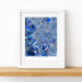 Framed map of Bangkok with a mosaic design on a white background