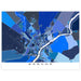 Map of Bangor with blue and gray color scheme