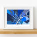 Framed map of Bangor on a white wall