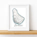 Framed map of Barbados on a white background