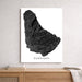 Map of Barbados on a white background