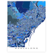 Map of Barcelona with blue and white color scheme