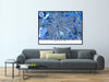 Berlin, Germany map art print in blue shapes designed by Maps As Art.