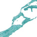 Map of Bermuda in teal color on a white background