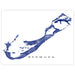 Map of Bermuda in blue on a white background