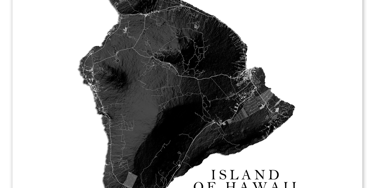 Hawaii Map Clip Art Black And White Hawaii Map High Res Vector Graphic