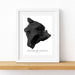 Framed map of the Island of Hawaii on a white background