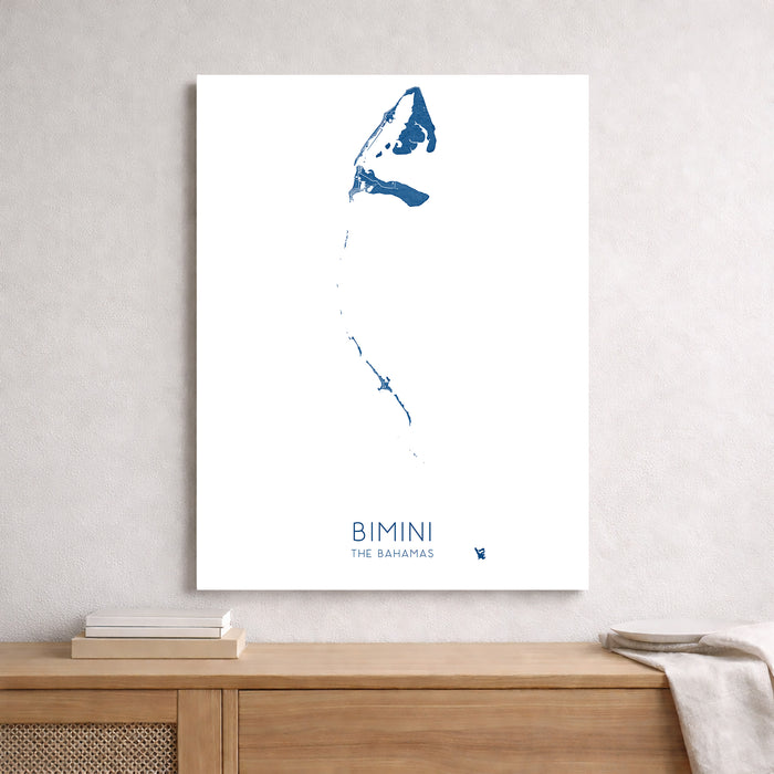 Bimini Bahamas Map Print: Caribbean Islands Wall Art Poster