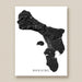 Map of Bonaire on a white background