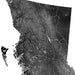 Topographic map of British Columbia with detailed terrain features.