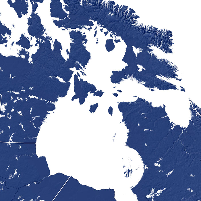 Canada Map Wall Art Print: Topographic Map Poster of Canadian Provinces and Highways