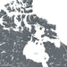 Topographic map of Nunavut, Canada with various regions labeled.